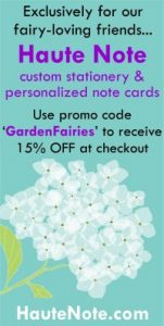 Haute Note - Personalized Note Cards & Custom Stationery - Banner Ad - GardenFairies.ca