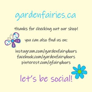 Garden Fairies - Garden Fairy Doors and more - Let's be social - GardenFairies.ca