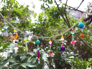 Beaded Fairy Garland, Candy Rainbow – Fairy Garden Accessory BB-22 - GardenFairies.ca