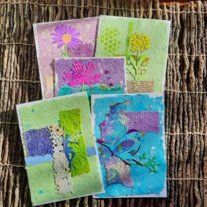 Handmade Garden-Themed Note Cards - GC-03 - GardenFairies.ca