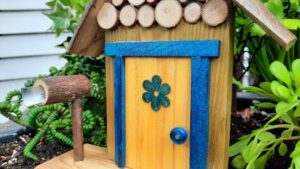 Door 650 - Garden Fairy Doors - Fairy Door with Mailbox - GardenFairies.ca