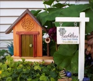 These one-of-a-kind Garden Fairy Doors are made of up-cycled and found woods, and adorned with found objects. No two doors are alike. These doors are designed to lean up against a fence, tree trunk, planter, or wall. - GardenFairies.ca